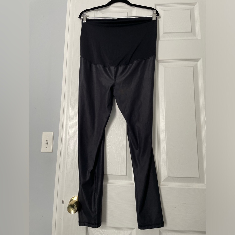 Isabel Maternity High Gloss Leggings, Black, XL